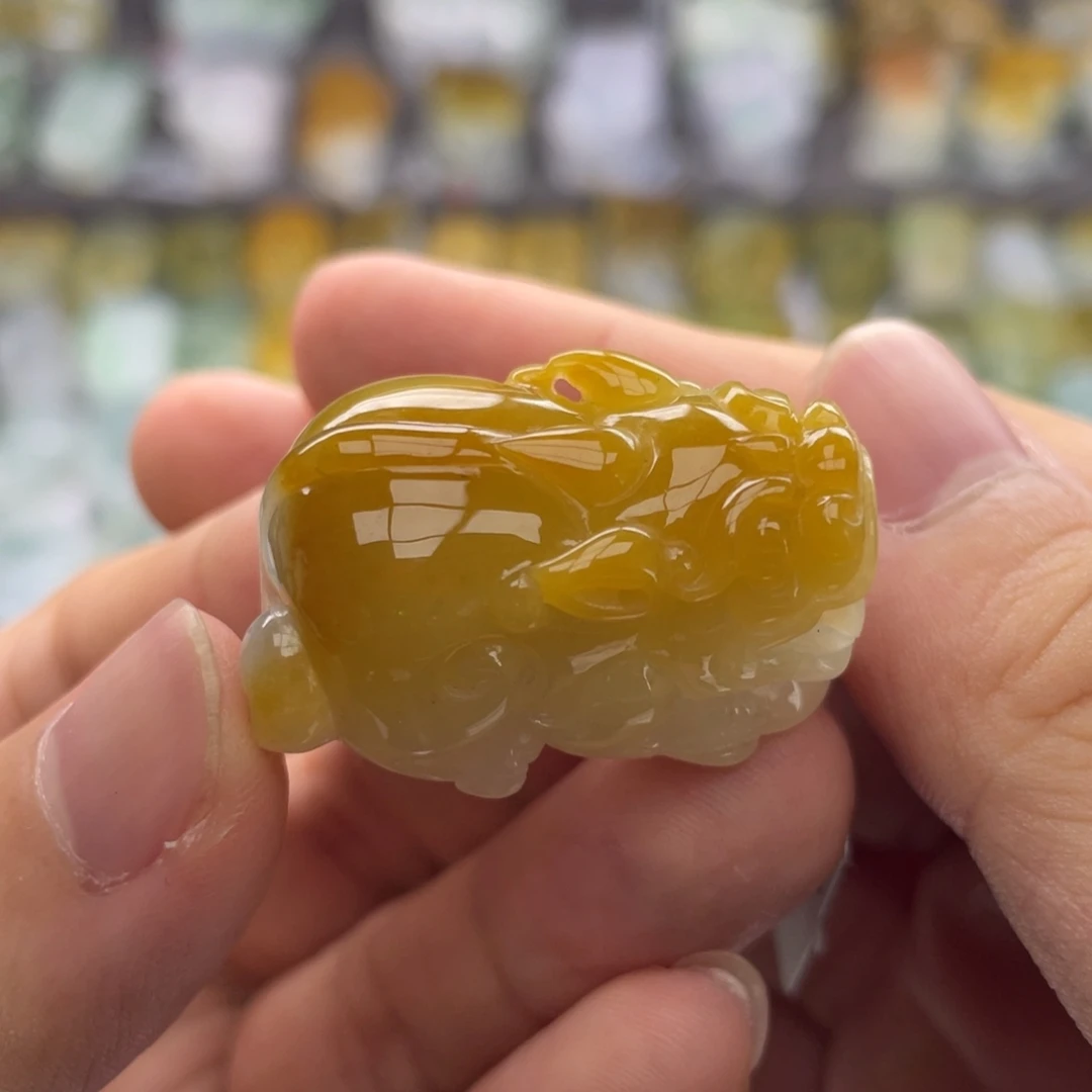 翡翠未镶嵌颈饰貔貅19