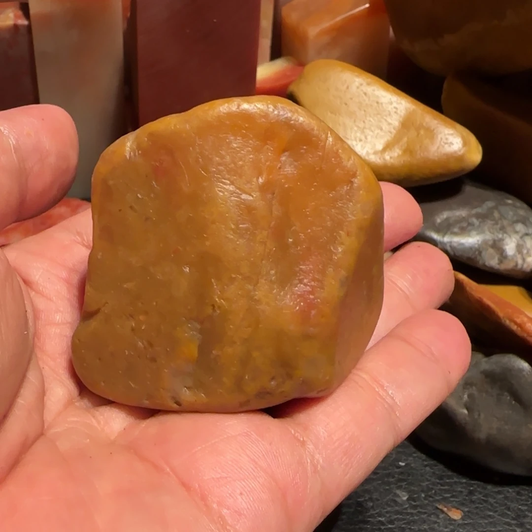 老挝石田黄原石，