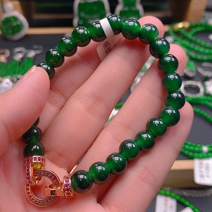 翡翠未镶嵌颈饰翡翠手链