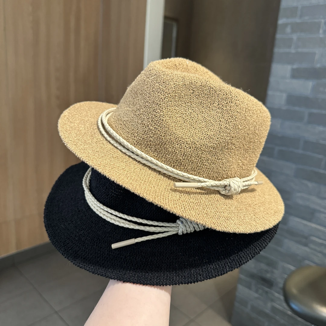 【潮酷宝贝】夏季宽檐草帽男童英伦爵士帽沙滩海边防晒遮阳盆帽礼帽