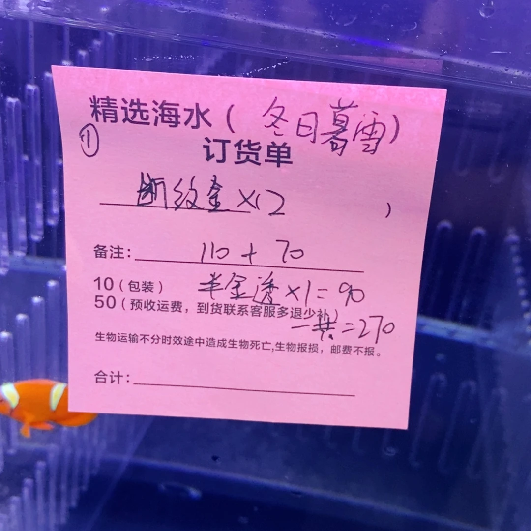海水鱼断金2➕半金1➕续重10