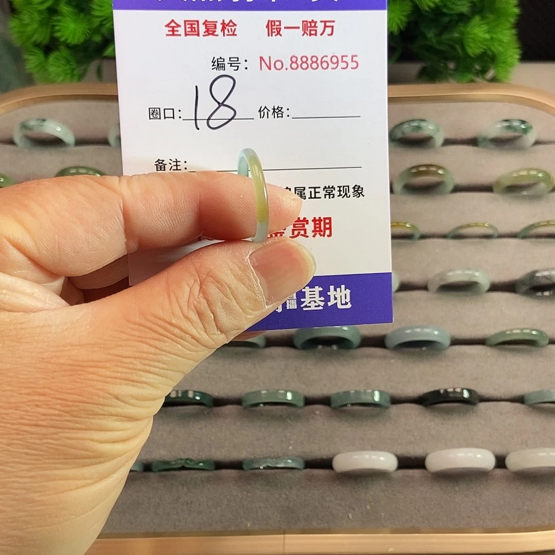 翡翠戒圈未镶嵌6955....
