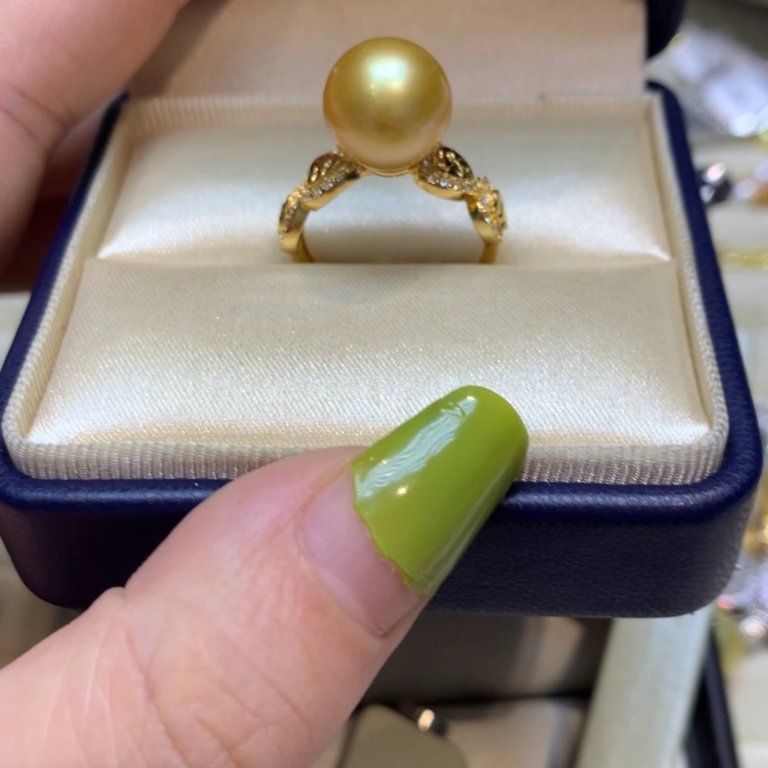 海水珍珠戒指银S925镶嵌