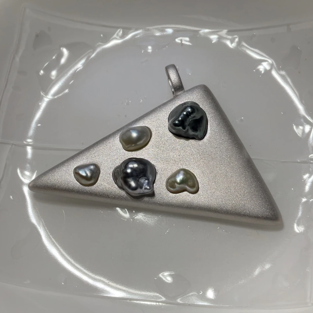 海水珍珠银S925镶嵌颈饰