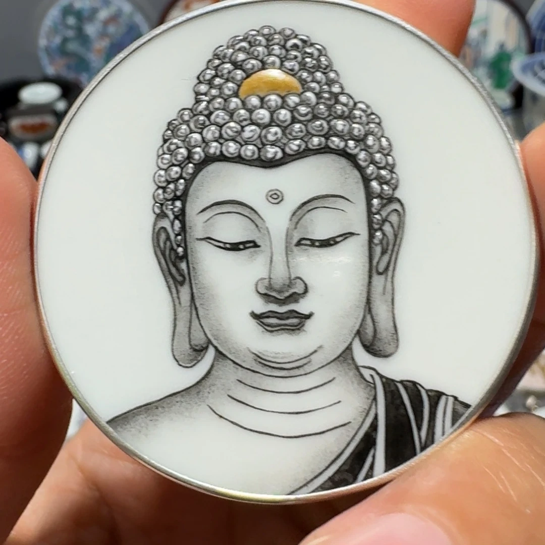 迎***)瓷片精品挂件一个