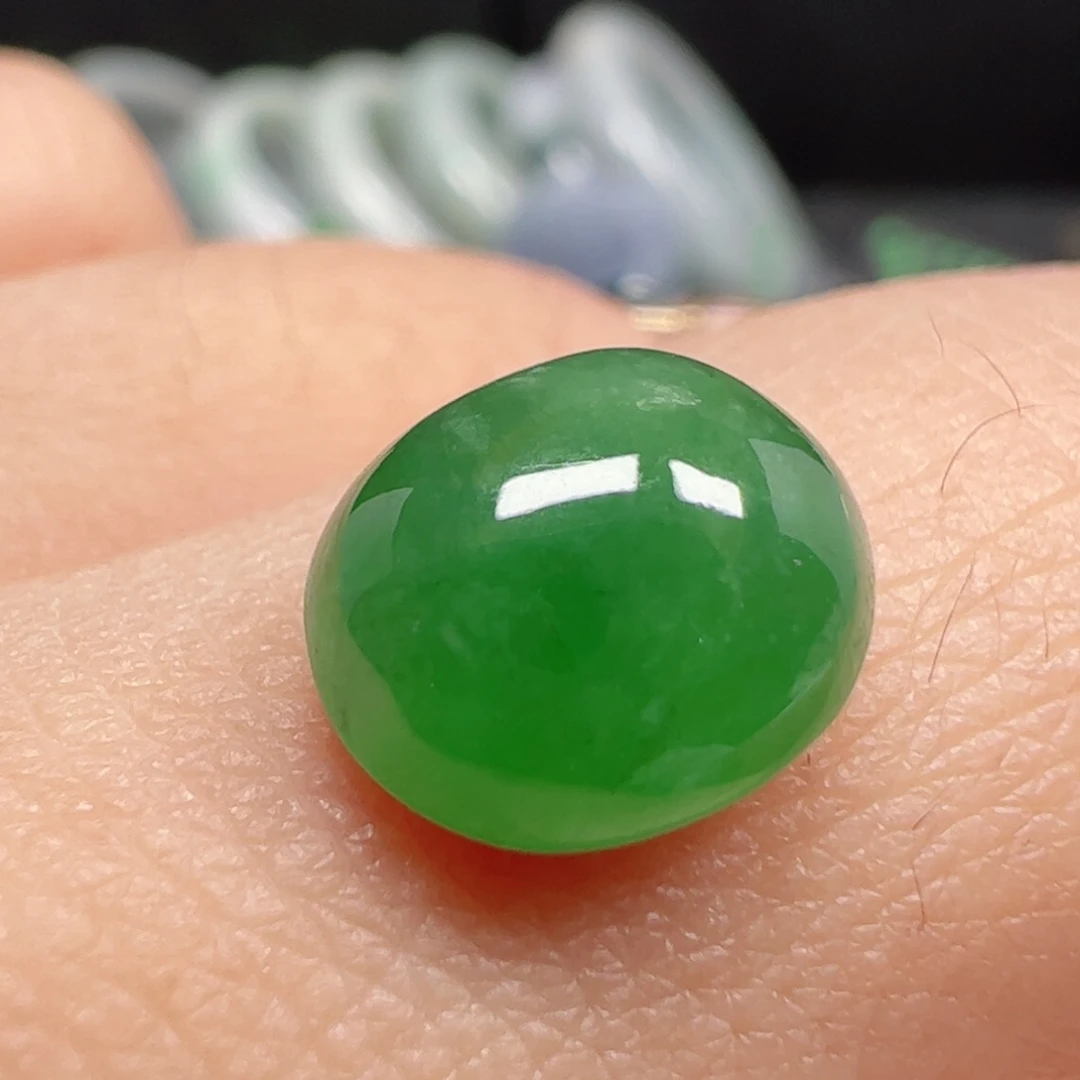 翡翠未镶嵌耳饰蛋面