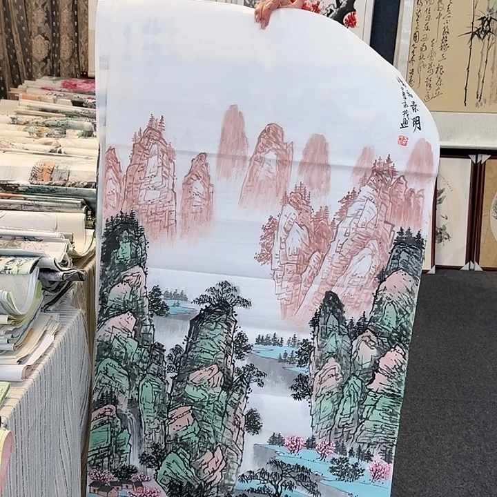 纯手绘国画作品好看四尺