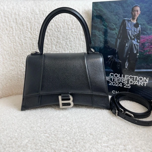 99新 Balenciaga/巴黎世家 黑银沙漏包S/71024928/12期/代购服务