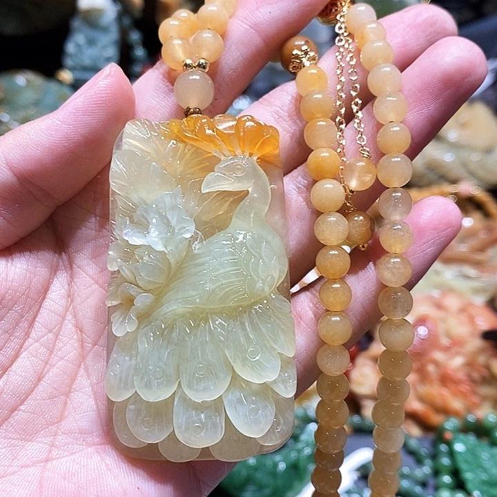 岫玉未镶嵌毛衣链