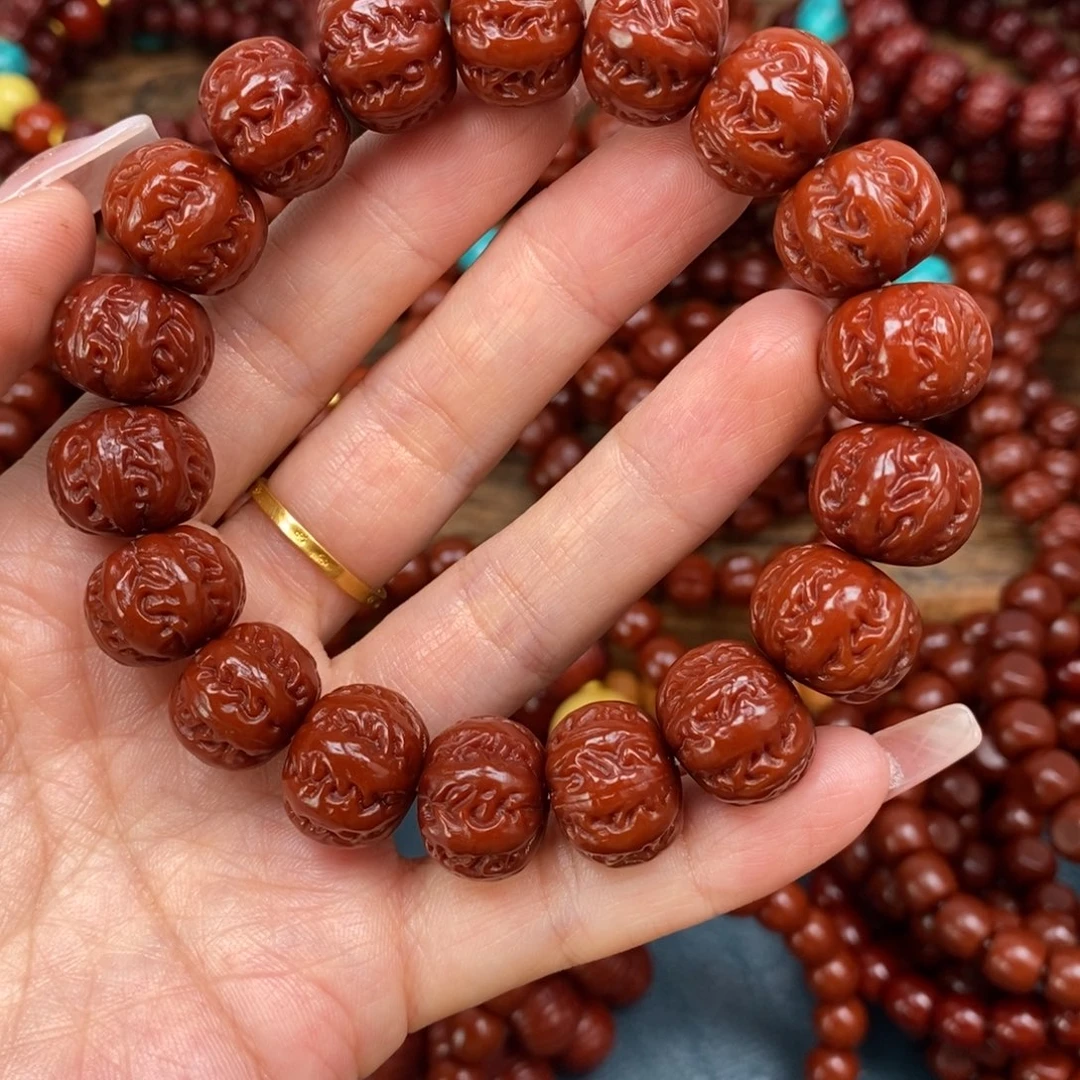 猴头核桃手串八棱16+