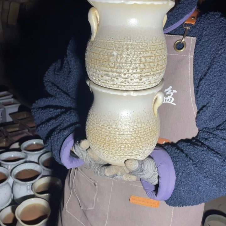 紫砂花盆口15高17正品正品