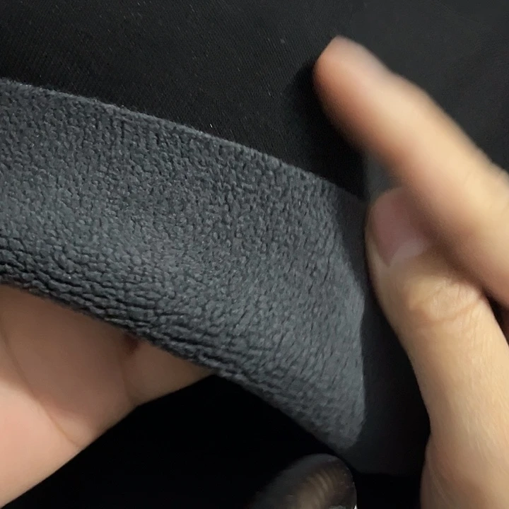 加厚黑色奥粒绒1.8×2米长带螺纹