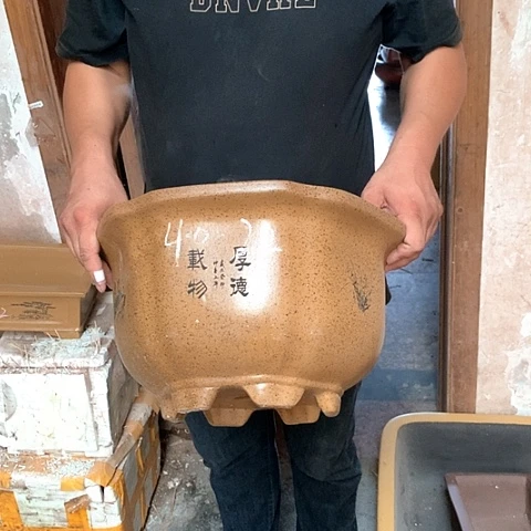 紫砂花盆手工艺品