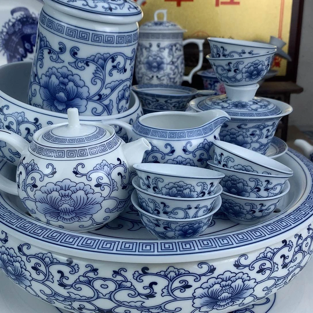 陶12寸茶具，150毫升盖碗，35毫升客杯