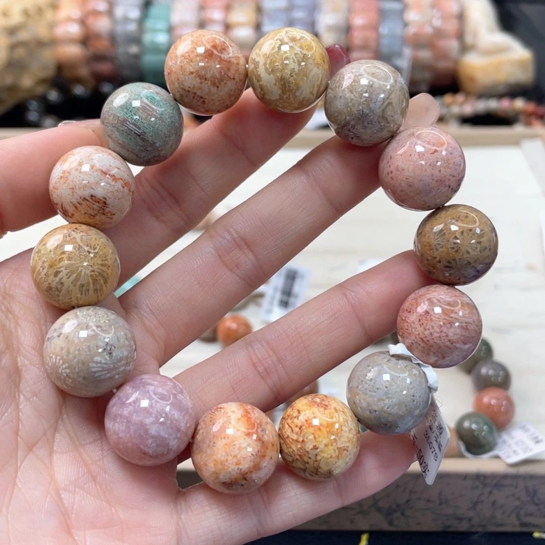 硅化珊瑚（珊瑚玉）手链未镶嵌?****?045