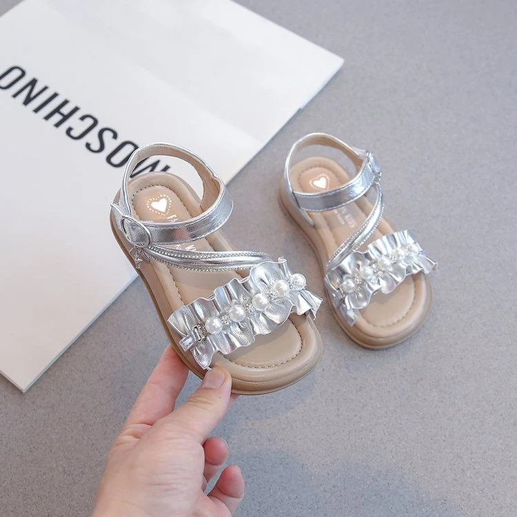 女童凉鞋2025夏季新款时尚宝宝大童公主凉鞋小童防滑沙滩凉鞋886
