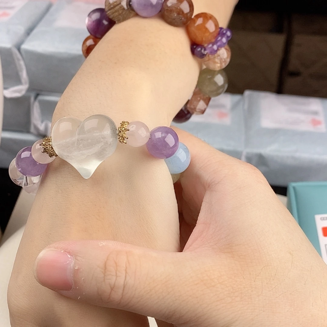 银S925镀金镶嵌手链水晶