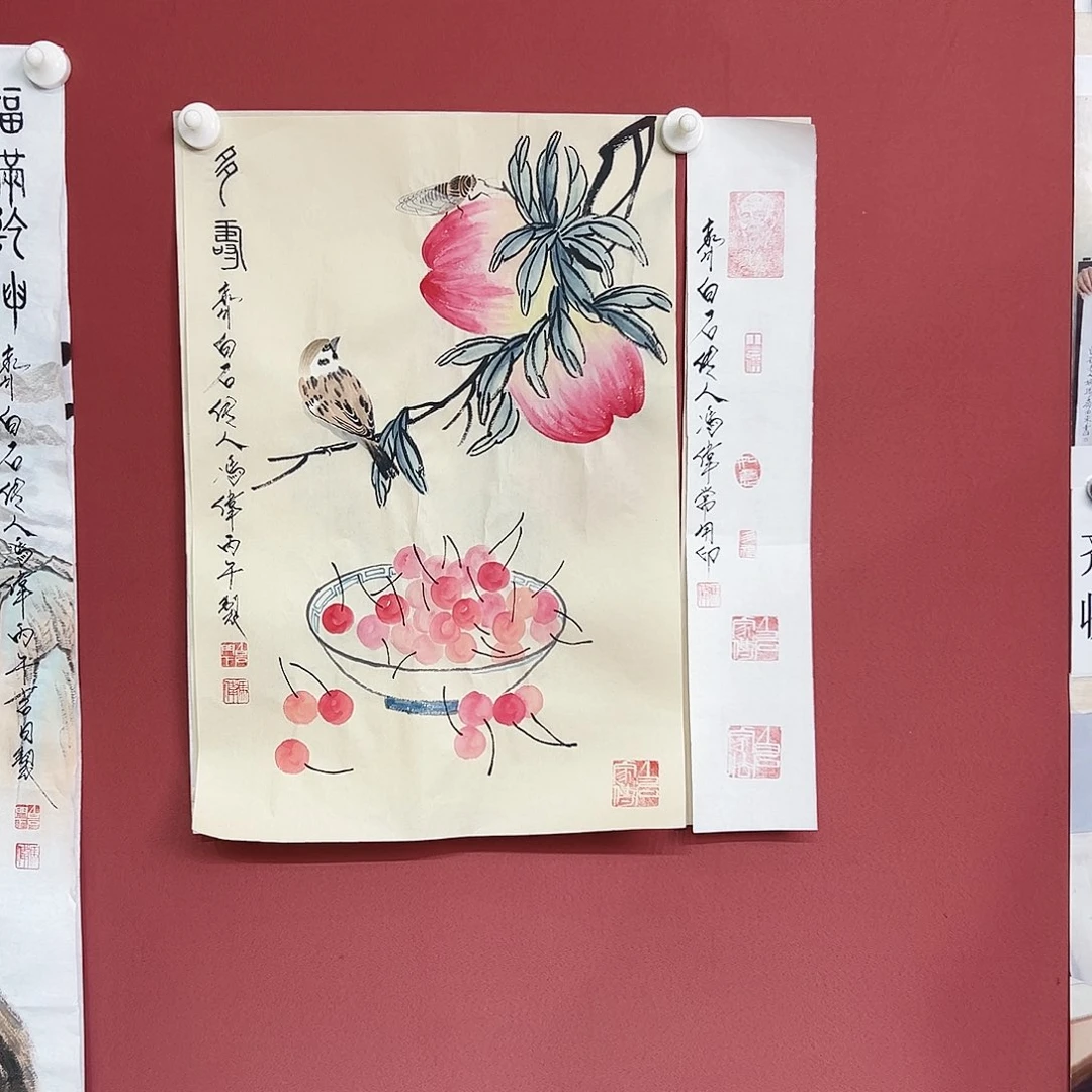 国画冯伟老师亲笔手绘国画作品慧