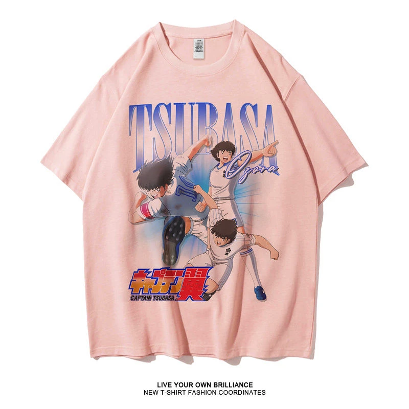 新款短袖T恤男足球小将大空翼动漫周边纯棉半截袖夏季痛衣