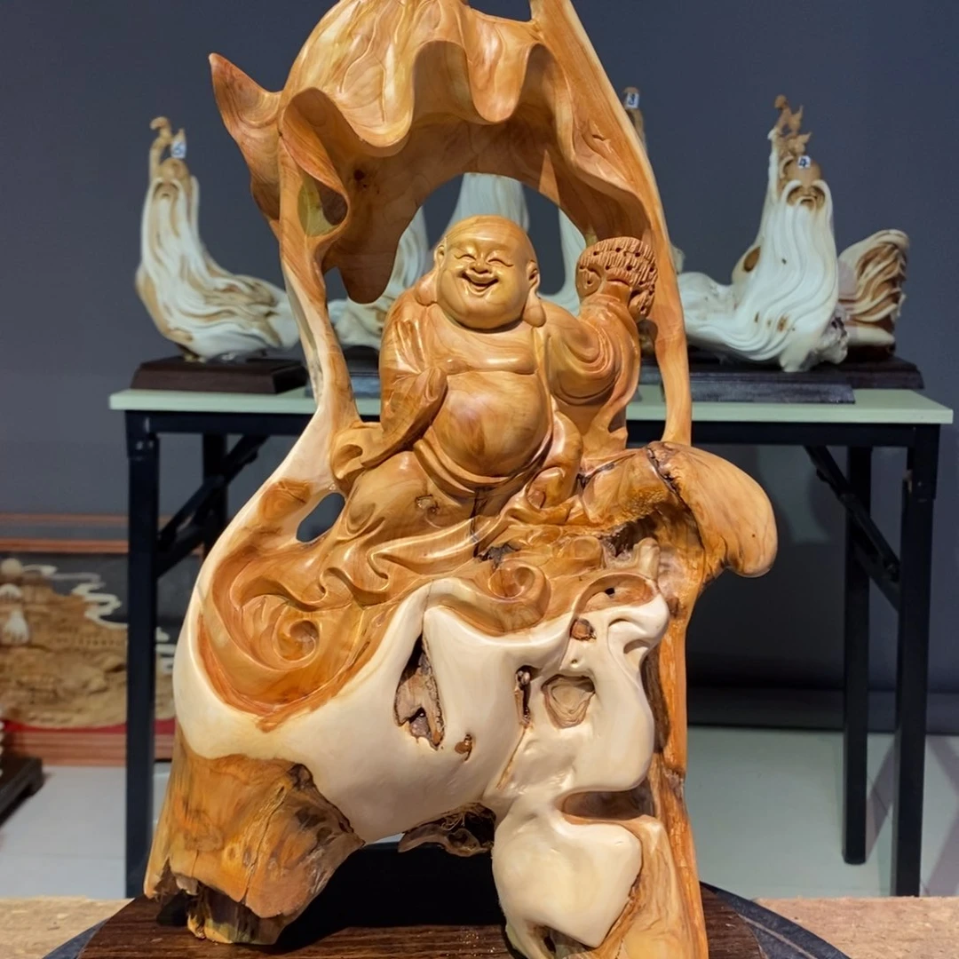 大***牛柏木（崖柏）崖柏木雕刻