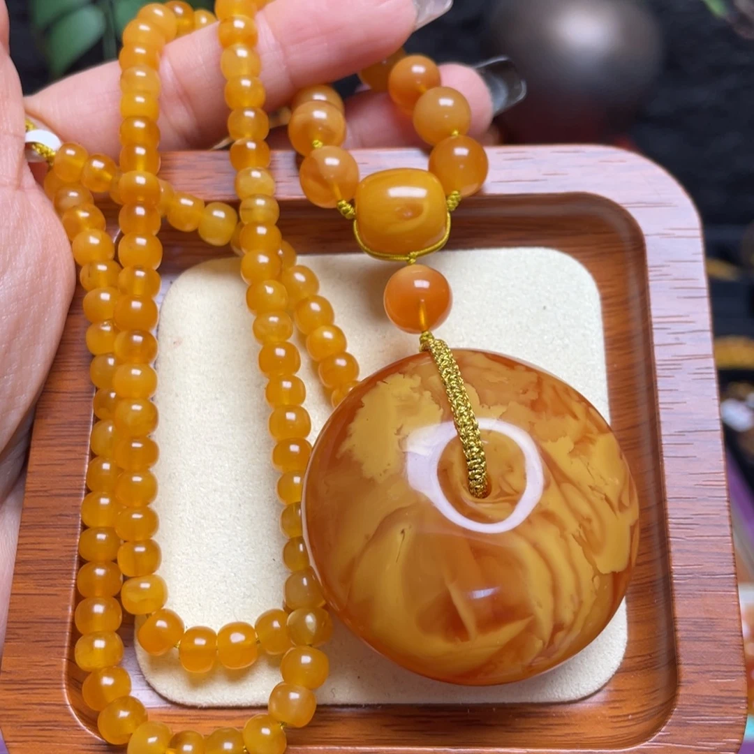 蜜蜡未镶嵌颈饰项链