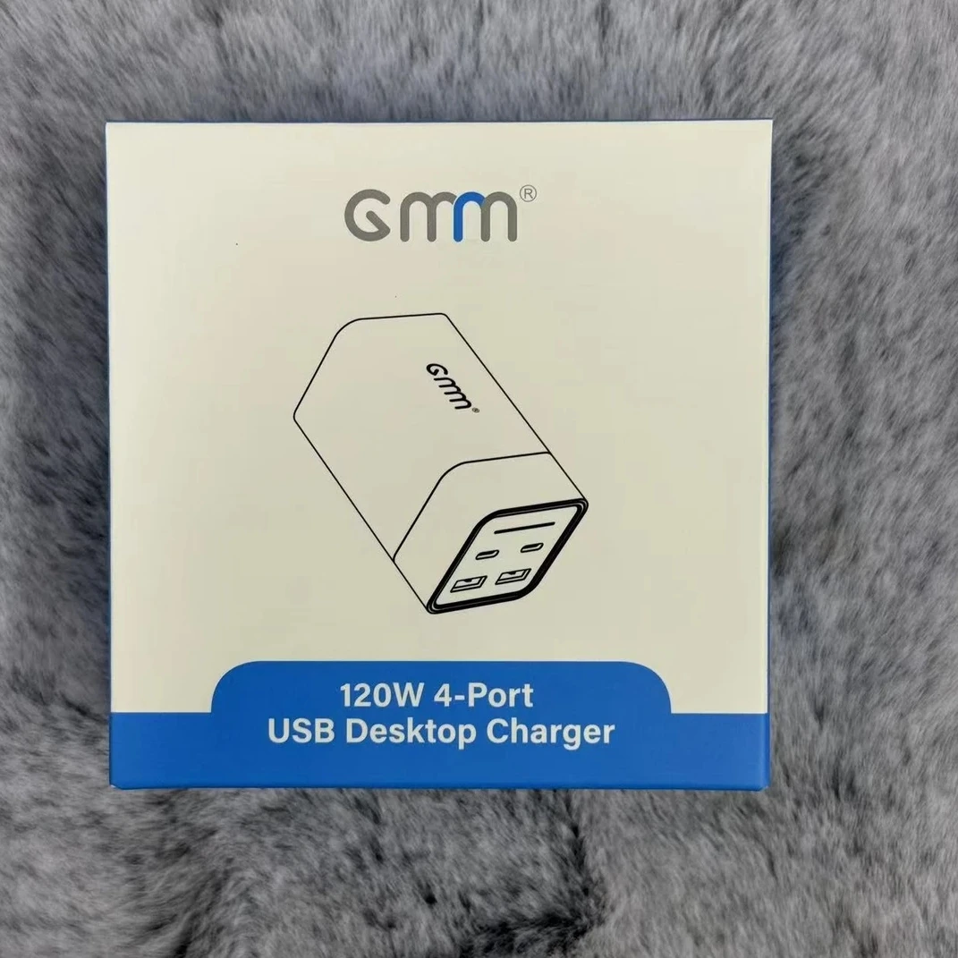 准新品  【按照主播讲解拍】GMM 120W 4端口USB桌面充电器