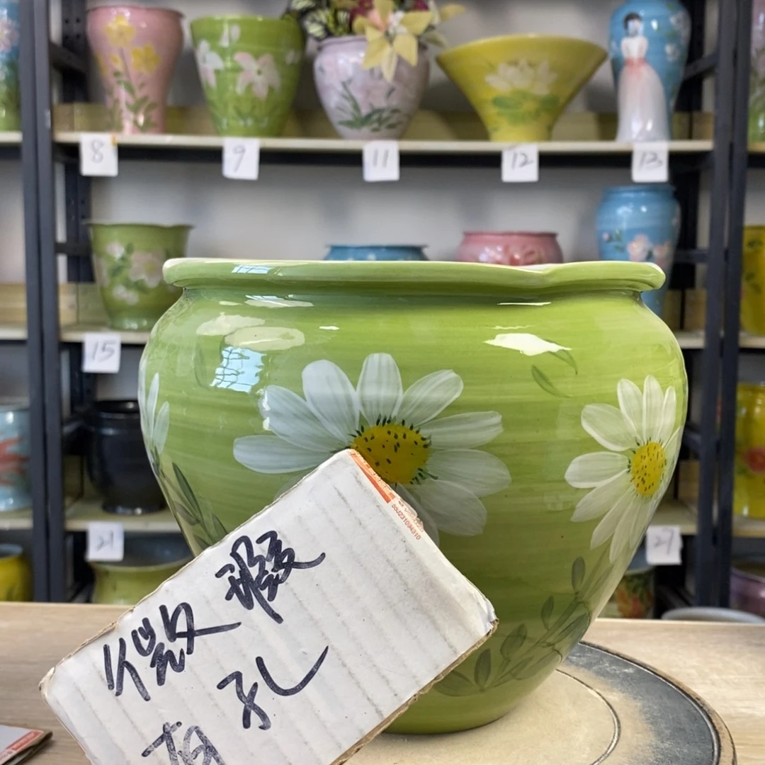 景德镇手工手绘陶瓷花盆