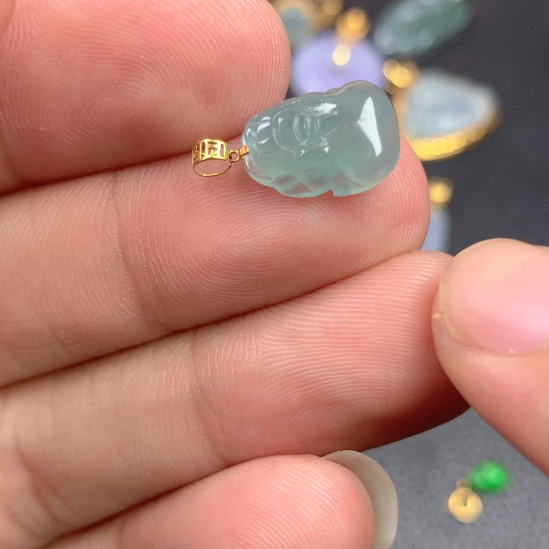 【闪购商品】翡翠18K金镶嵌颈饰翡翠