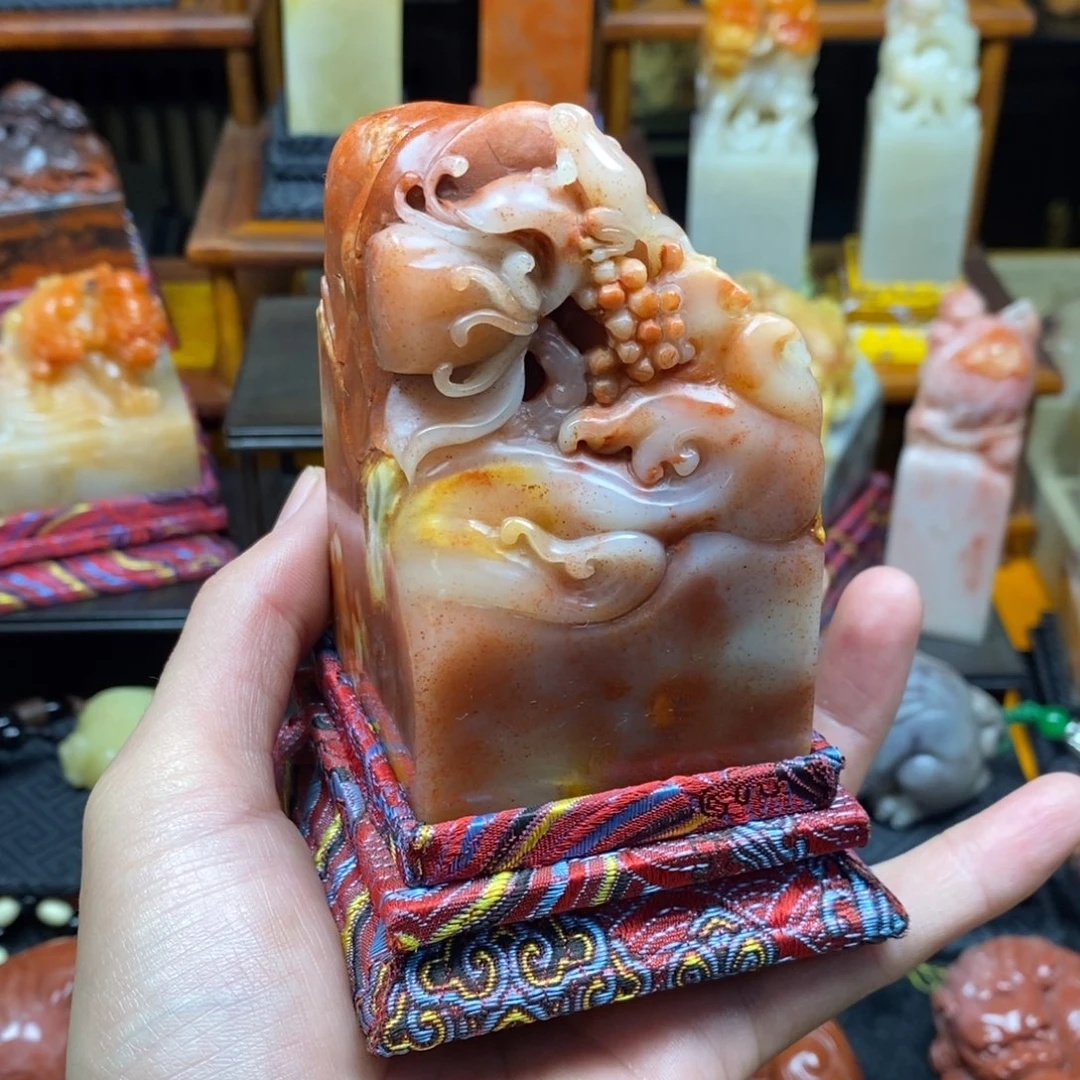 寿山石印石红红火火红红火火