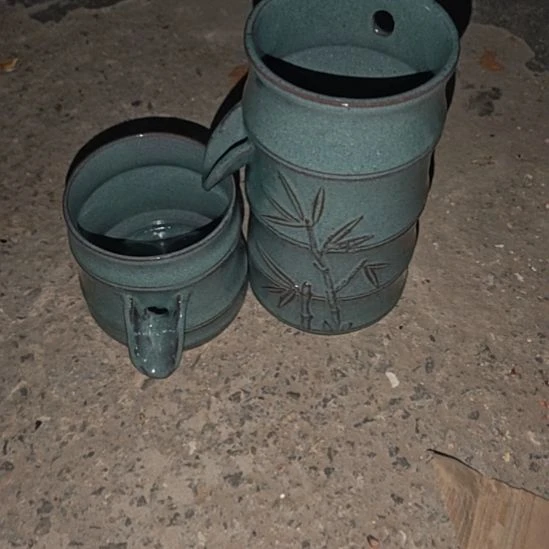 【闪购商品】淡蓝两个瑕疵竹觉