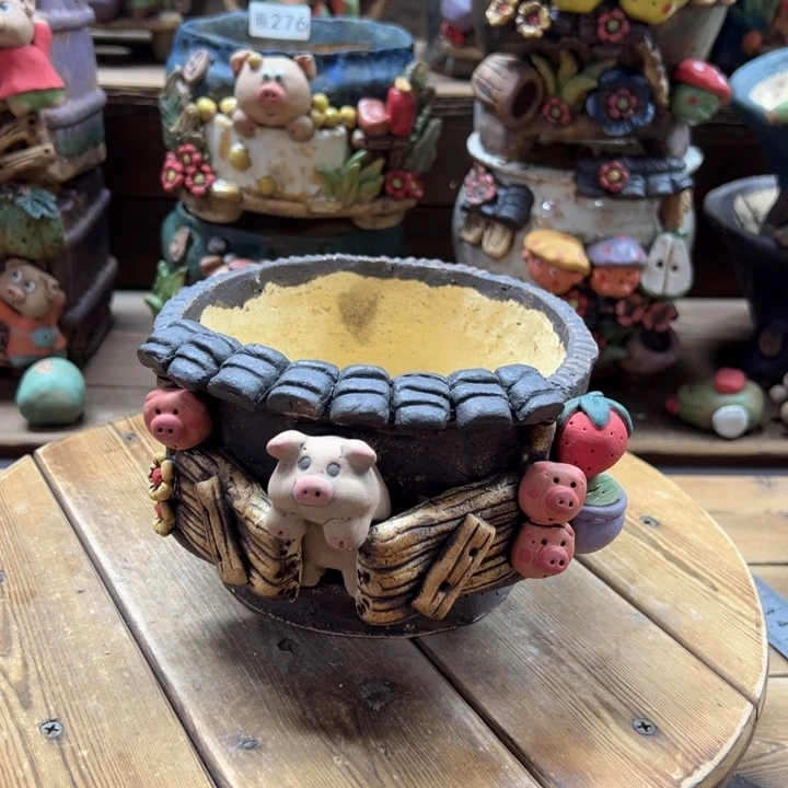 嘻哈多肉花盆百搭