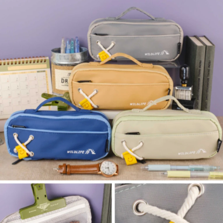 （一单到手4个）MK-7702手拎双层笔袋