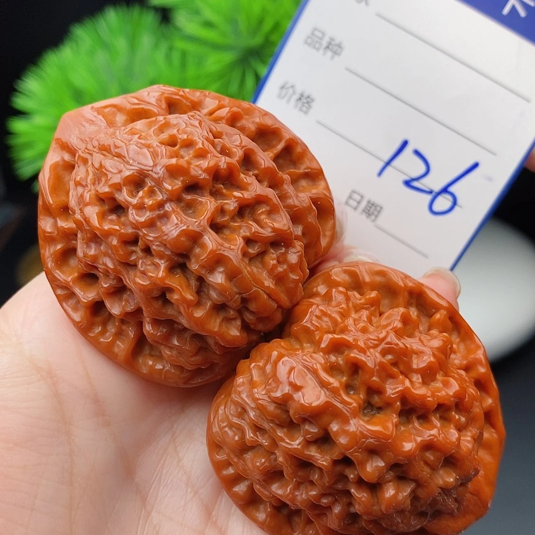 文玩核桃把件45官帽129