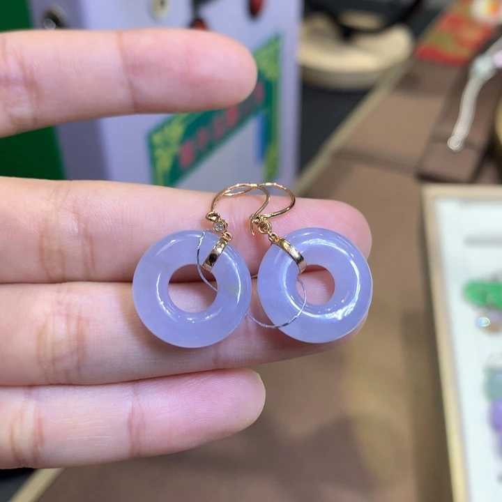 颈饰18K金镶嵌翡翠翡翠