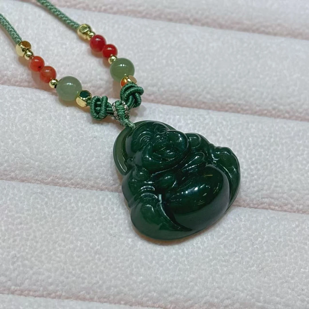 《老猪严选》鑫源天然和田玉佛公吊坠约30mm多样性发其一