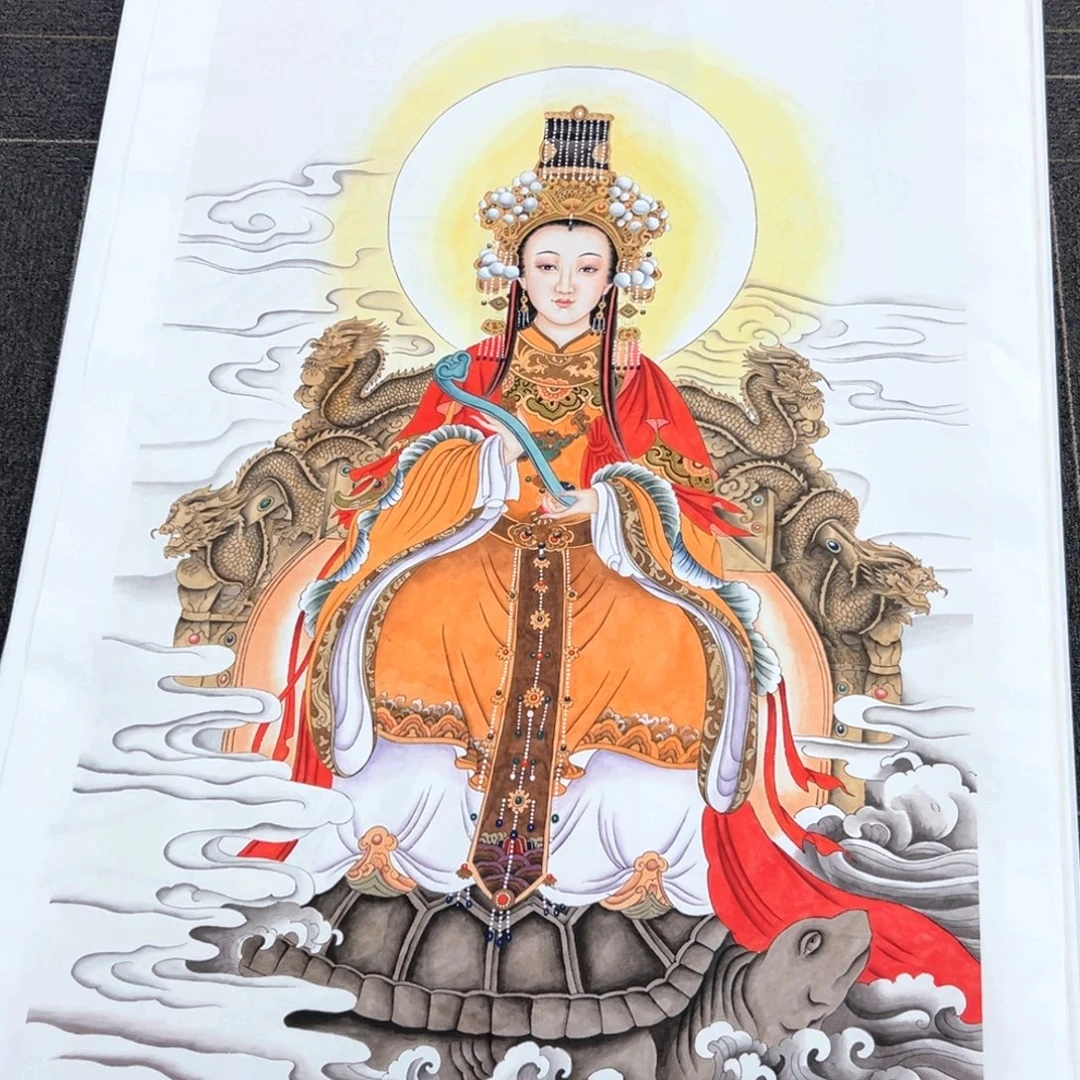 天***）国画李老师带轴妈祖