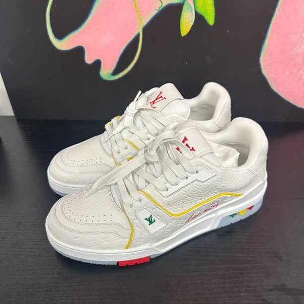 未使用 LouisVuitton/路易威登 日本限定白黄色男女同款巨轮限定