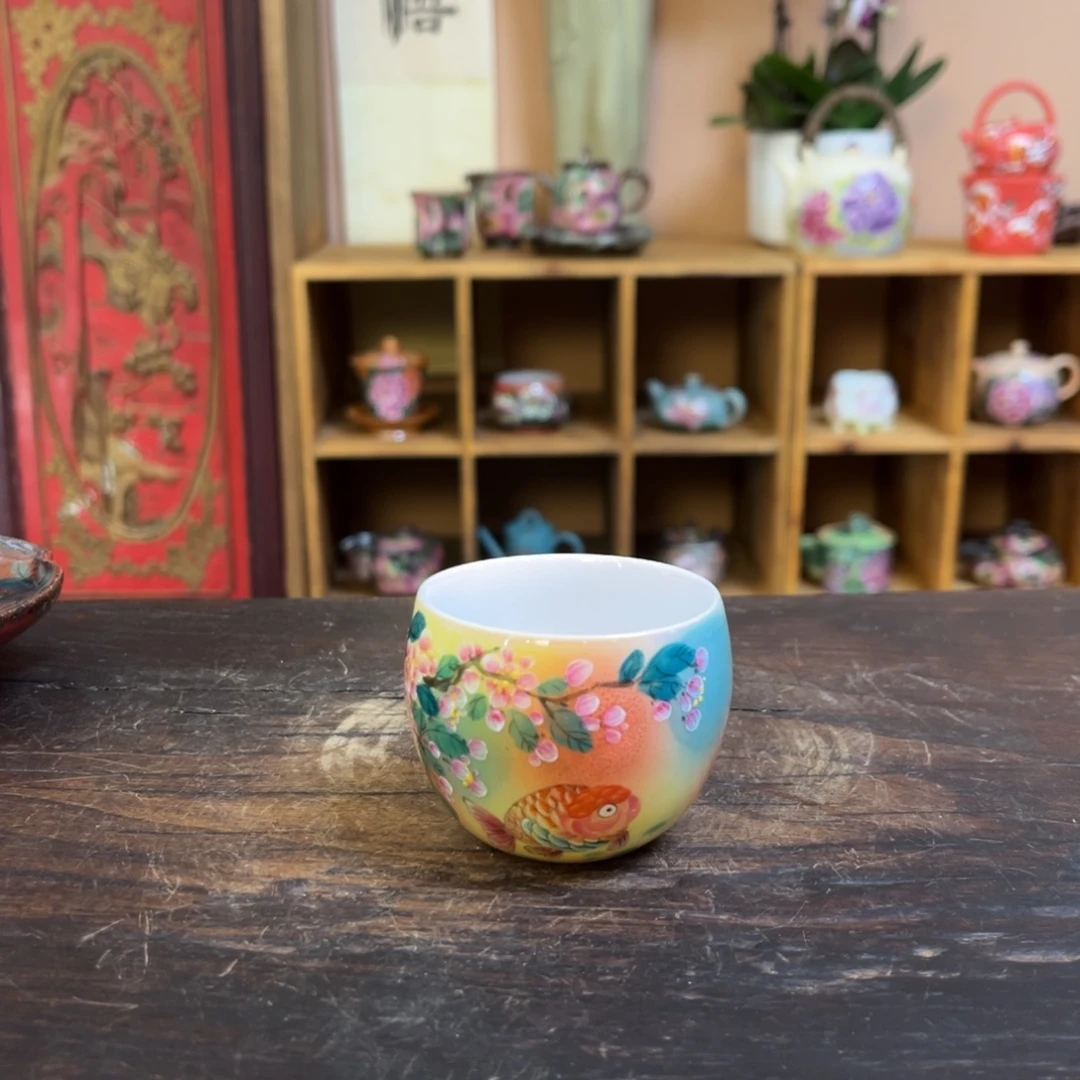 柴烧手工手绘陶瓷