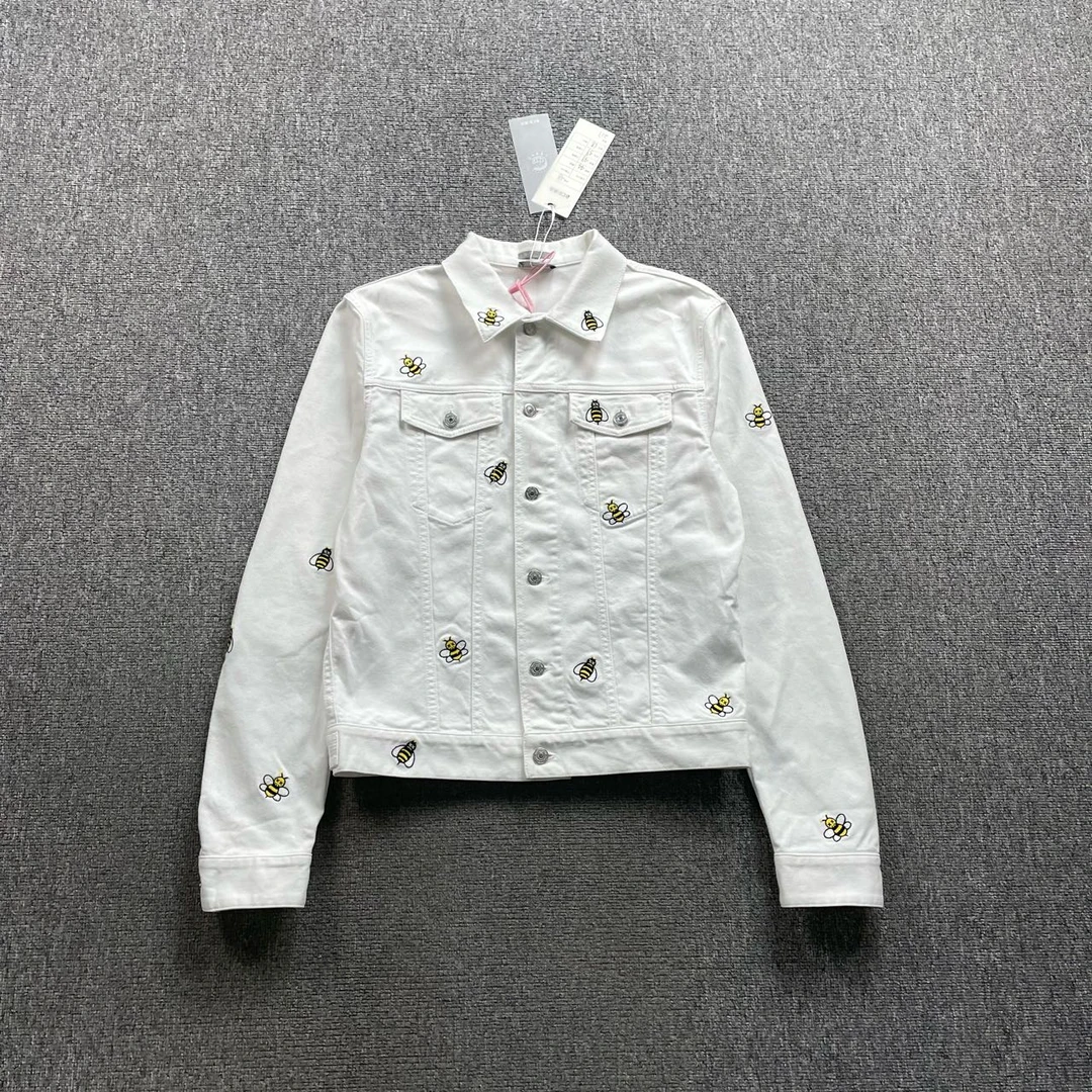 95新 DIOR/迪奥 kk Kaws联名 满印小蜜蜂牛仔外套 48码/700401