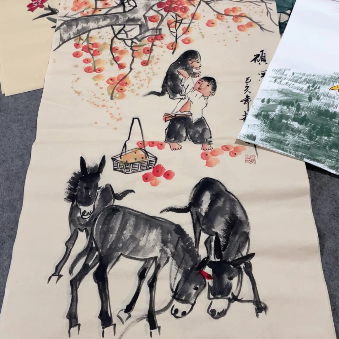 国画国画作品画心一张