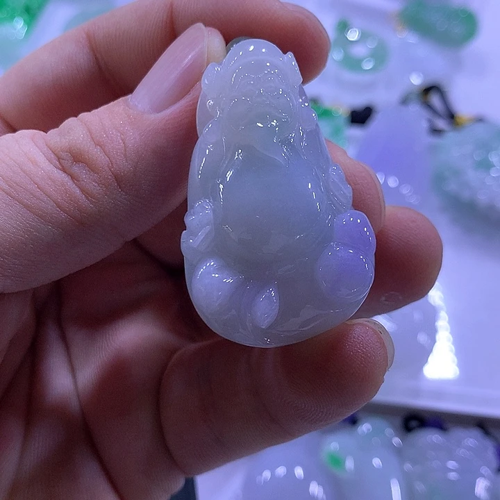 颈饰未镶嵌翡翠天然翡翠A货吊坠
