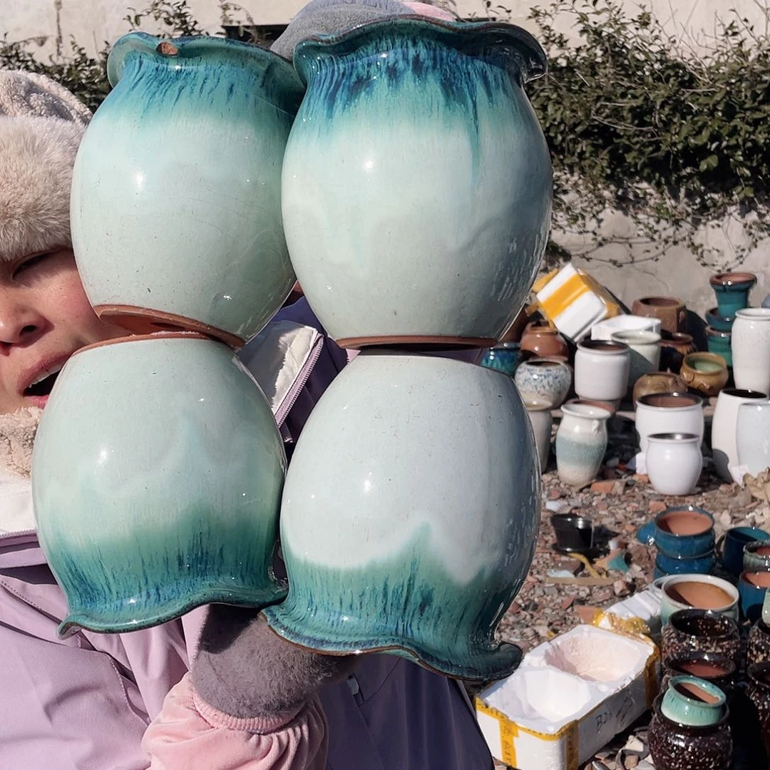 红陶王嫂花盆0209-238