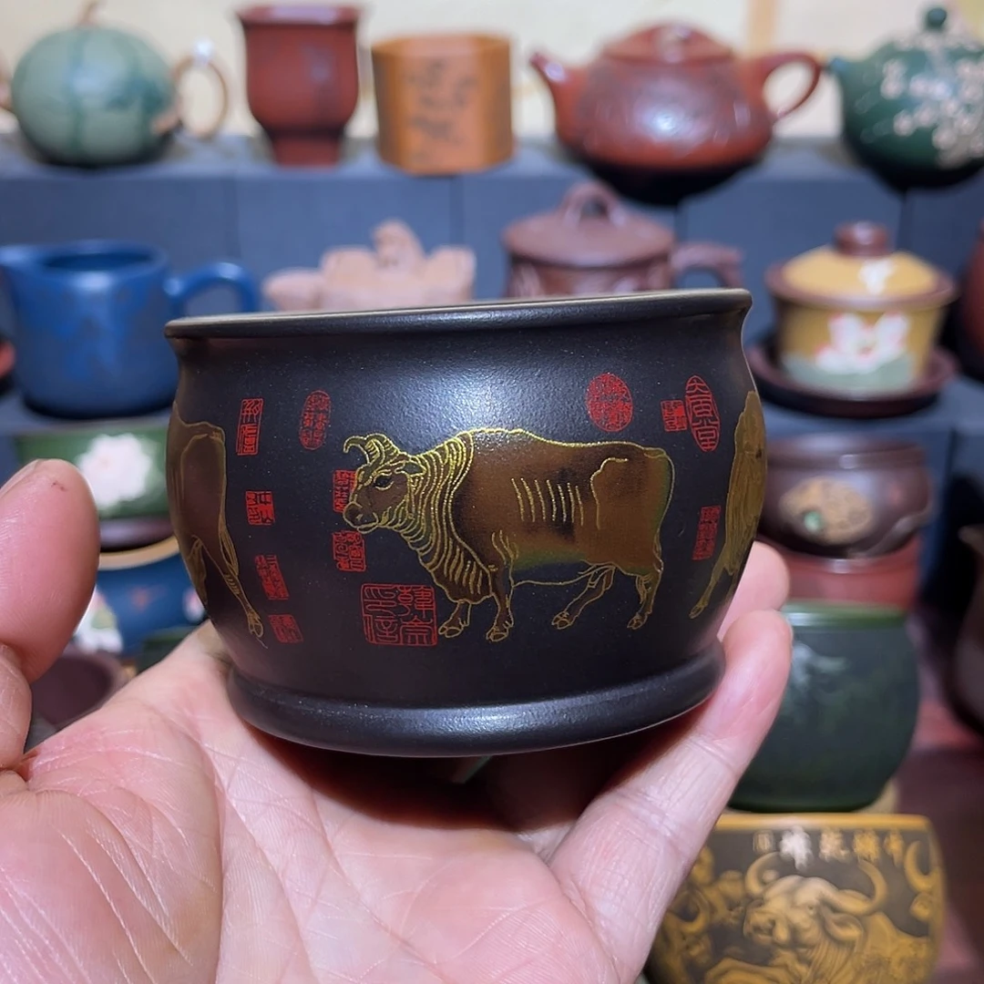 原矿紫砂手工主人杯