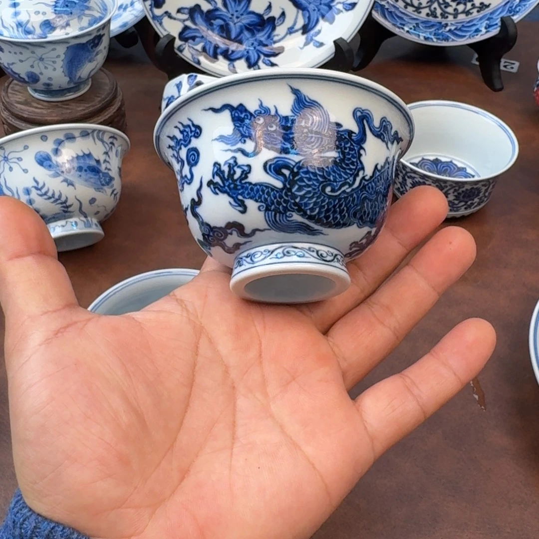 摆件陶龙纹大压手