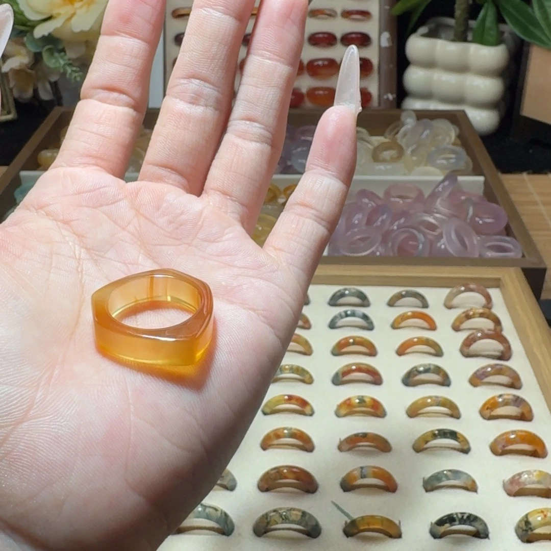 玛瑙/玉髓未镶嵌戒圈