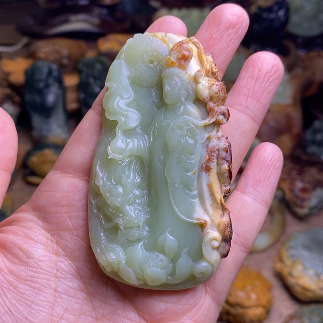 一***南岫岩河磨玉（透闪石质玉）未镶嵌挂件