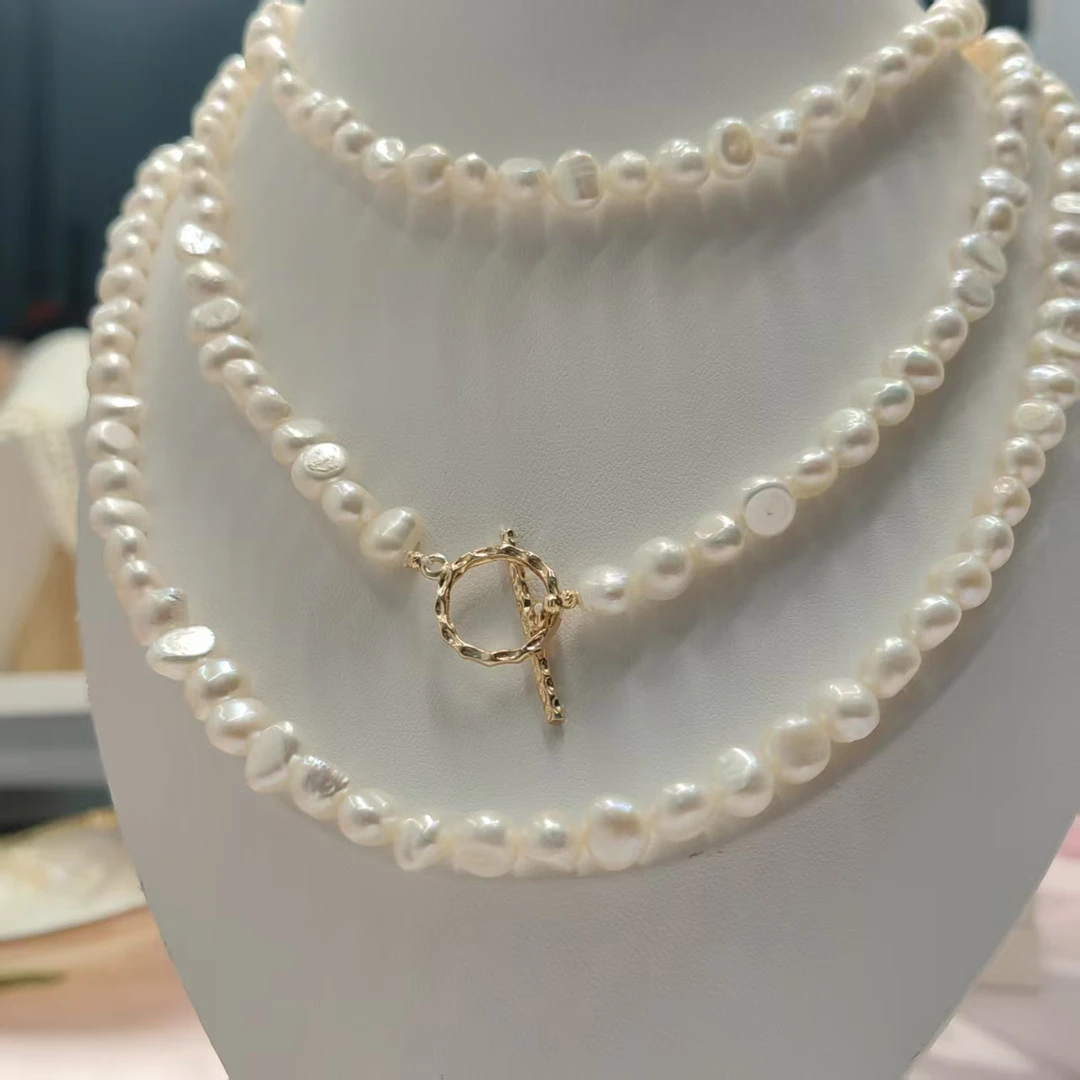 【断产 老古董】淡水珍珠 毛衣链野生珠5-8mm