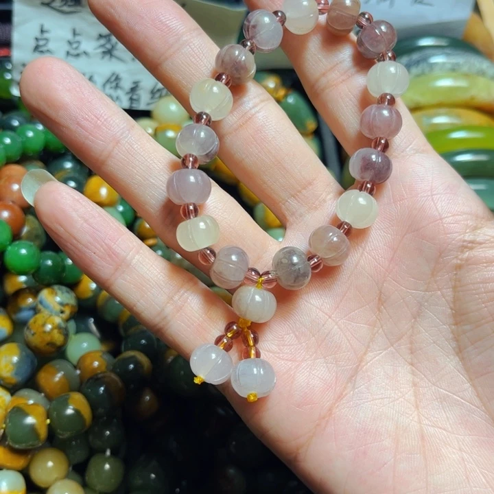 蛇纹石玉手链合金