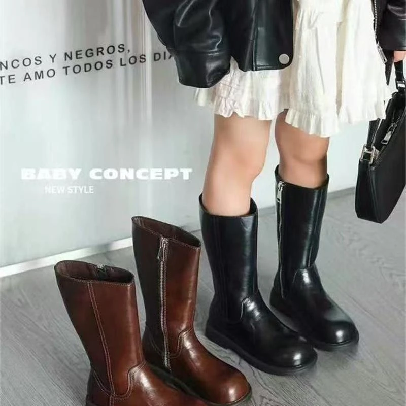 1218【奇】大童亲子时尚休闲加绒长筒靴-21611