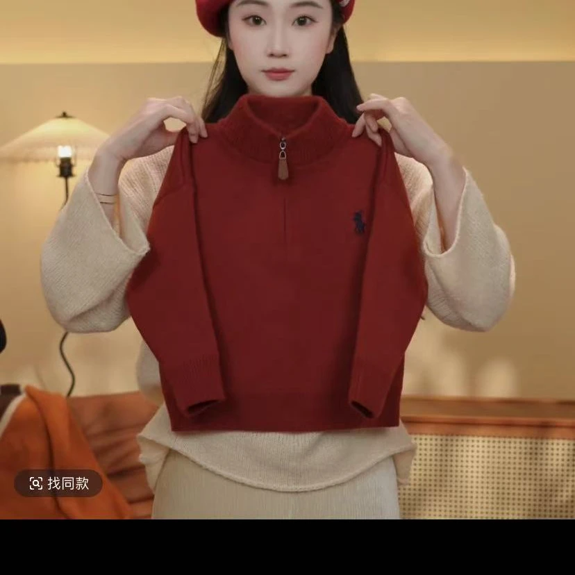 男童春秋季保罗红色毛衣